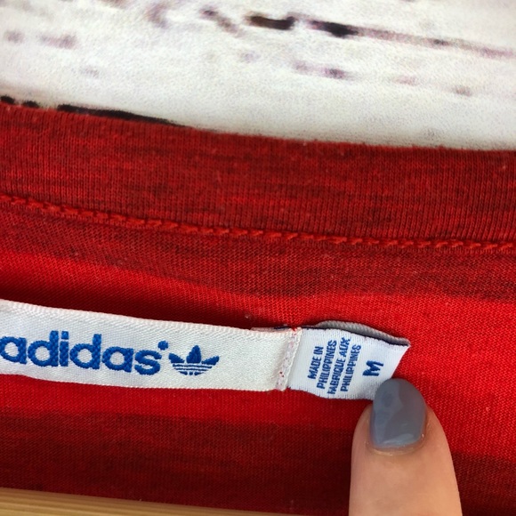 Adidas Red Striped Tank Top - Picture 3 of 3